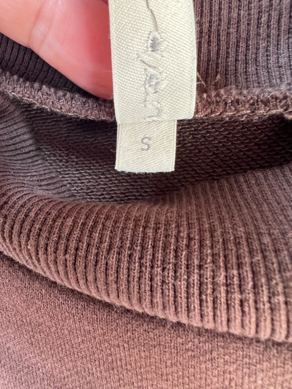 Nap Oversized Mock Neck Sweatshirt Brown Pullover High-Low Pocket Loungewear Sm - Picture 13 of 15